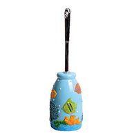 LEYIJU Seabed Fish Swab Toilet Brush, Made of Soft Resin, removes Bacterial Stains 35.5cm high, 17cm Wide