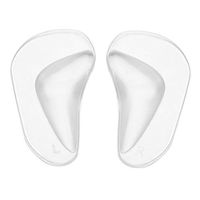 2 Pairs/Set Adhesive Arch Pad, Orthotic Feet Foot Arch Support Cushion Shoe Insoles Pads, Arch Support Gel Insole for Flat Feet, 2 colors for Women and Men(Transparent)