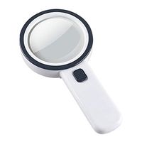 STOBOK Magnifying Glass 30X 12LED Lights Handheld Magnifier for Reading maps Best for Jeweler Watch Repair