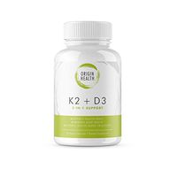Vitamin K2 (MK7) with D3 Supplement - Vitamin D & K Complex - Bone and Heart Health Formula - 5000 IU Vitamin D3 & 90 mcg Vitamin K2 MK-7-60 Vegetable Capsules