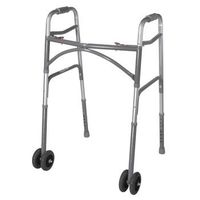 Drive Oversized Aluminum 2-Button Folding Walker - Walker