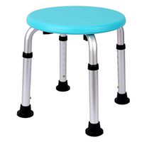 Bathroom Accessories Aluminum Alloy Round Bath Chair Bathroom Stool Bath Shower Supplies Non-Slip Stable and Easy to Install Elderly Children Pregnant Women Home Medical
