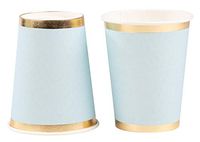 Light Blue Paper Cups, Disposable Party Supplies (9 oz, 50 Pack)