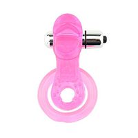 LuJoe Tongue Vibranting Ring Male Vibranting Lock Ring - Pink