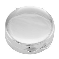 Beautiful Engravable Round Sterling Silver Pillbox - Made in USA