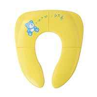 Healifty Folding Toilet seat Portable Folding Baby Children No Slip Kids Training Toilet Pads Seat for Home Travel Trip (Yellow)