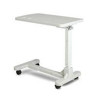 DNZDZ Height Adjustable Overbed Table,for Hospital and Home Reading, Eating Breakfast Cart Stand - Bedridden, Elderly, Senior Patient Aid Use