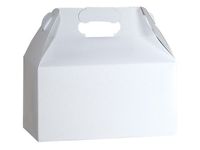 Pack Of 100, White Recycled Gable Boxes 9.5 X 5 X 5" Perfect For Weddings & All Occasions