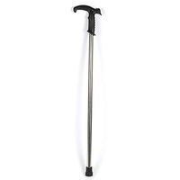 BoeWan Elderly and Disabled Crutches- Seniors Walking Stick Outdoor Safety Non-Slip Cane Stainless Steel Faucet Cane Non-Wood Pole (Color : Silver, Size : 3cm x 3cm x 88cm)