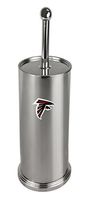 The Furniture Cove Stainless Steel Finish Toilet Brush with Holder Featuring Your Favorite Football Team Logo Vinyl Decal (Eagles)