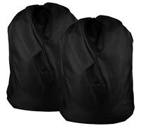 Heavy Duty Nylon Laundry Storage Bags Pack of 2 with Drawstring, Durable, Machine Washable 30' x 40" Choose The Color(Bulk Order for Business Buyeres (Black 2)