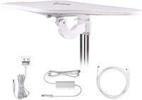 Outdoor/RV HDTV Antenna - Antop Omni-Directional Wing TV Antenna with Smartpass Amplifier &Noise-Free 4G Filter and VHF/UHF Range Enhanced for 70 Miles Reception, Suitable for Outdoor/RV/Attic Use