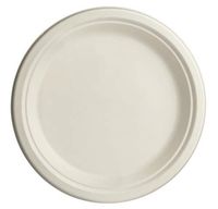 Brheez Biodegradable Compostable Sugarcane Bagasse Disposable Round Plates (660, 6 Inch Round Plates)