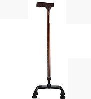 Mobility Adjustable Quad Cane for Right or Left Hand Use Aluminum Quad Cane Large Base Lightweight Walking Stick for Men or Women 64-87CM