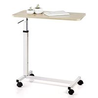 Medical Overbed Table, Swivel Height Adjustment Laptop Stand Rolling Bed Tray Table for Hospital and Home