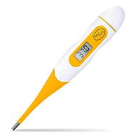 MEETCUTE 2 Pcs LED Thermometer Digital,Digital Thermometer for Adults,Rectal and Oral Thermometer with Flexible Tip for Infants, Digital Temperature Measurement for Children,Adults,for Health