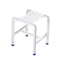 Yjyxzy Bathing Chair for The Elderly with Punch-Free Shower Stool Disabled Elderly Bathroom Safe and Stable Non-Slip Bench Stainless Steel Shower Chair - Load 300kg (Color: White) (Color : White)