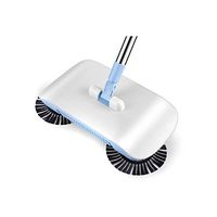 Yougou01 Sweeper, Hand-push Sweeping/Vacuuming Sweeping Machine, Easy To Tidy Home Sweeping Artifact, Four Optional (white + Blue, Blue, Beige, Pink) Cleaning is not ashes