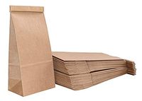 Pack of 25, Solid 2 Lb Kraft Tin Tie Coffee Bags 5X3X12-1/2" for Food Packaging