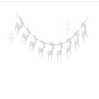 SUPVOX 3m Elks Jams Pull Paper Flowers String Hangings Christmas Decoration Festival Banner Garland Christmas Elk Hanging Flag
