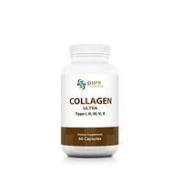 PureNature Collagen Ultra Multi Collagen Capsules - Type I, II, III, V and X - Supports Joint Health- Non-GMO, Grass fed, Hormone Free, and Cruelty Free sources-60 Collagen Capsules
