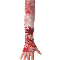 BaPaLa Red Maple Leaves Sports Arm Sleeves Cooling Or Warmer UV Sun Protection Compression Arm Sleeve for Women& Men Suit for Cycling,Running,Golf, Basketball,Football 1 Pairs