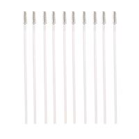 FAgdsyigao 10Pcs Pipe Cleaning Brush,Stainless Steel Cleaning Tool Straw Brushes for Baby Feeding Bottle Pipe White