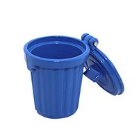 Miniature Dollhouse Mini Desktops Garbage Bin, Vinjeely Creative Living Room Trash Can (Blue)