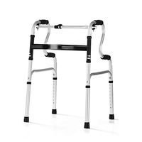 Rolling Walkers Walker Elderly Help Can Sit Lightweight Folding Walker Non-Slip Aluminum Alloy Anti-Slip Anti-Fall Elderly Walker (Color : Silver, Size : 534975CM)