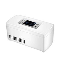 HYXL Portable Insulin Refrigerated Box,Medicine Fridge Cooler,Rechargeable LCD Display 2-8℃ Car Insulin Cooler Medicine Mini Fridge-White