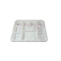 Ten Compartment Disposable Plastic Plate - 50 Plates