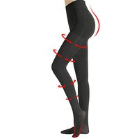 Compression Pantyhose Women 20-30mmHg Nursing Graduated Compression Tights Closed Toe Support Stockings Pantyhose for Relieve Varicose Veins, Swelling, Edema (Black, S)