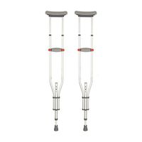 Crutches Aluminum Alloy can be Folded Down The Elderly Walker Medical Non-Slip Adjustable, can Bear 180kg (Size : One Pair)