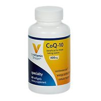The Vitamin Shoppe CoQ-10 400mg - Beneficial for Those Taking Statins – Supports Heart & Cellular Health and Healthy Energy Production, Essential Antioxidant – Once Daily (60 Softgels)