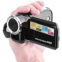 Portable DV Consumer Digital Video Camcorder 16MP Camera HD Mini DV Video Recorder with 1.5 inches LCD Screen for Home Use (Black)