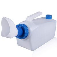 GHzzY Portable Urinal with Female Adapter - Unisex Pee Bottle for Bedridden & Incontinence - 1000ml Male/Female Urine Collector Urinal System(2 Pcs)