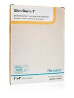 DermaRite SilverDerm 7 Antimicrobial Wound Contact Silver Dressing - 4 x 4 Inch