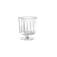 Party Essentials N223021 Plastic 1 Piece Wine Glasses, 2-Ounce Mini Tasters, 20-Count, Clear