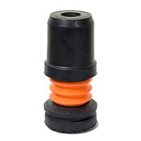 FlexyFoot Shock Absorbing Ferrule Feet - for Crutches, Sticks & Canes (Black, 19mm)