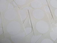 Minilabel 42mm Serrated Edge , Certificate Wafer Company Seal Labels , Stickers For Embossing , Awards & Rewards White