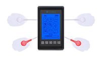 Unimed Pro X Tens Unit Muscle Stimulator Massager 12 Modes Dual A B Channel [Lifetime Warranty] (Black)