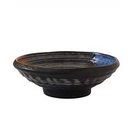 Bowl Ceramic bowl of fruit salad vegetable soup noodle bowl creative Family Dining Room 9 inches Household tableware, retro bowl