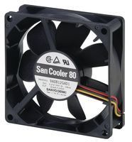 SANYO DENKI - SANACE FANS 9A0812H401 AXIAL FAN, 80MM, 12VDC, 130mA