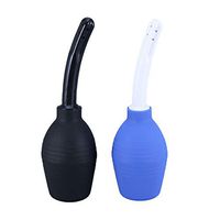 Healifty 2pcs Enema Douche Applicator Bottle Vaginal Douche Cleaner Vaginal Flusher Washing Enemator for Women Men 310ml (Black and Blue)
