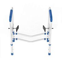 Toilet Rail Safety Handrail For Toilet Stabilizing Handrails Armrests With Support Armrests Bathroom Seat Support For Special People (stainless Steel, White Nylon Coating) Toilet Safety Rails