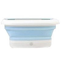 Foot tub Foot Massagers Collapsible Automatic Massage Electric Footbath Heating Home Thermostatic Foot Bath Barrels Massage Tools (Color : Blue, Size : 40.54221cm)
