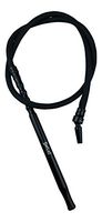 Pharaoh's Swivel Silicone Hookah Hose with Metal Handle (Black)