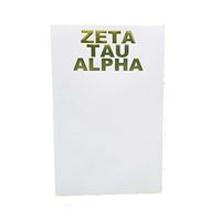 Zeta Tau Alpha Set of 2 Notepads Gold Foil Gift Recruitment
