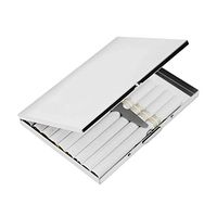 ZhiXu Stainless Steel Extra Slim Silver Cigarette Case Holds 9 Cigarette (for Regular Size 84mm and King Size Only)