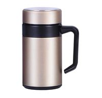 ZHENQ Thermos Stainless Steel Thermos with Handle Thermos Office Thermos for Tea Cups with lids That can be Easily Opened with Buttons (Color : B)